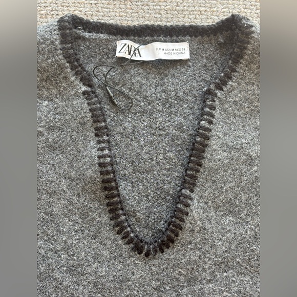 Zara Studio Oversized Grey Pocket Sweater – Size M brand new no tag - Picture 8 of 16